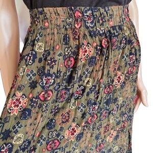 CHAUS 90's Tribal Print Midi Skirt